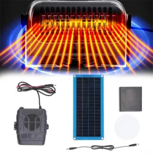 Kit de chauffage de dégivrage électrique à panneau solaire pour voiture, chauffage de maison pour chat, kit d&rsquo;alimentation solaire pour le séchage et le chauffage, dél&rsquo;offre bueur de pare-brise, 30W
