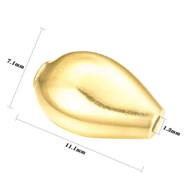 Perles ovales en or 14 carats – vue 5
