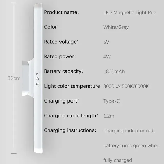 LED miroir de maquillage lumière 5V USB Rechargeable… – vue 5