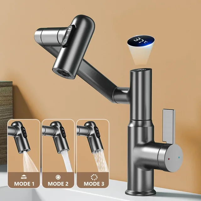 Robinet de lavabo LED à affichage numérique – vue 2