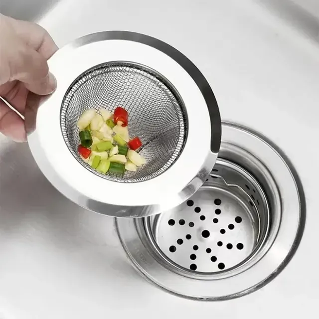 Crépine d'évier de cuisine en acier inoxydable