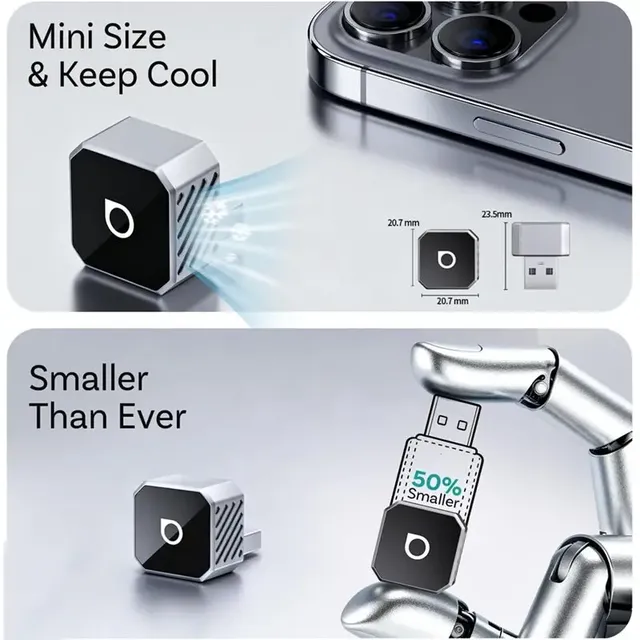 Adaptateur sansfil automatique doubleport USB TypeC… – vue 5