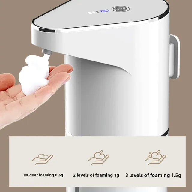 Distributeur savon moussant sans contact 360ml blanc… – vue 5