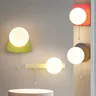 Applique Murale Moderne en Forme de Boule de Verre avec… – vue 1