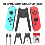 Poignée de chargeur pour Nintendo Switch/contrôleur Joypad ovale, support de charge de Type C avec indicateur LED pour accessoires de commutation