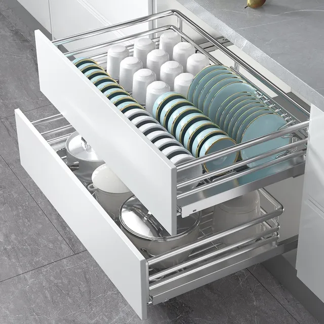 Kitchen Stainless Steel Storage Rack Slide Rails Cabinet… – vue 2