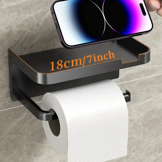 Porte papier toilette mural adhésif auto tablette… – vue 6