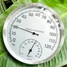 Thermomètre hygromètre analogique mural inoxydable 127mm… – vue 5