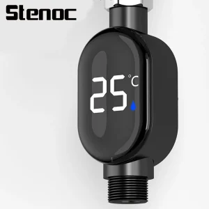 Thermomètre de douche d’eau domestique, affichage numérique Led Intelligent de température, robinets de douche de salle de bains, compteur de température de bain Thermomètre de douche d’eau domestique, affichage numérique Led Intelligent de température, robinets de douche de salle de bains, compteur de température de bain