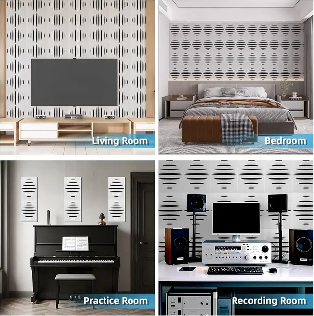 Panneaux muraux acoustiques ajourés 3D – vue 4