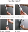 Support de pomme de douche sans poinçon – vue 4