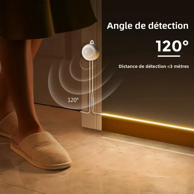 Bande lumineuse LED COB avec capteur de mouvement PIR… – vue 2