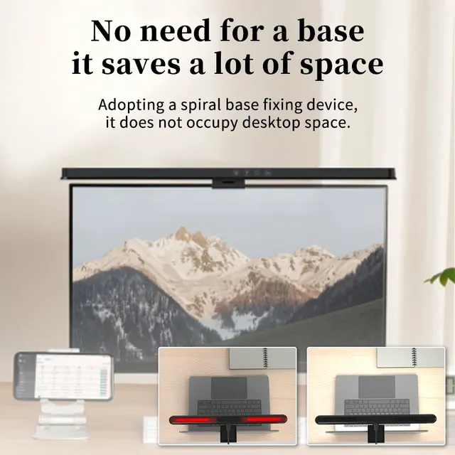 Rvb écran d'ordinateur lumière LED moniteur d'ordinateur… – vue 3