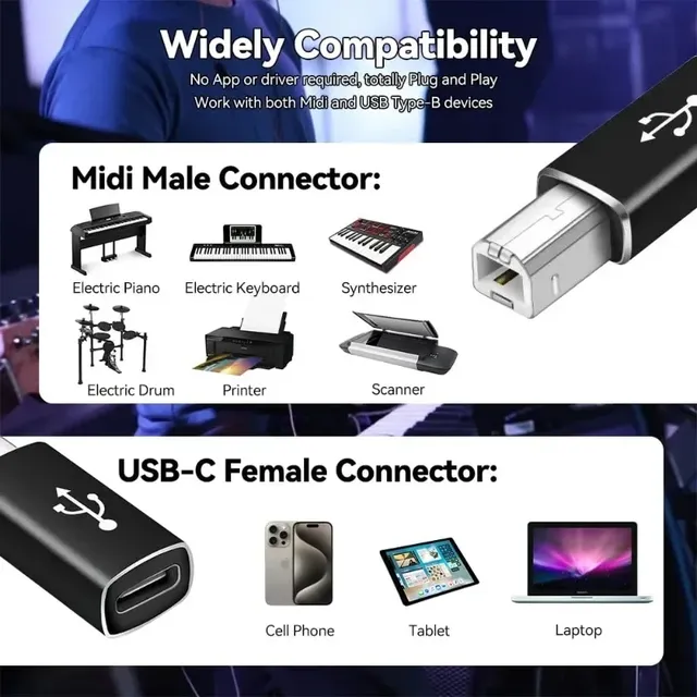 Adaptateur USB B vers Type C – vue 5