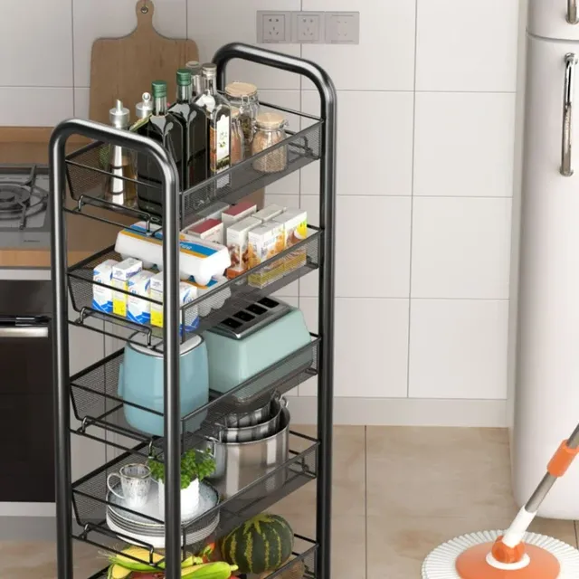 Étagère rangement multicouche cuisine chariot stockage… – vue 6