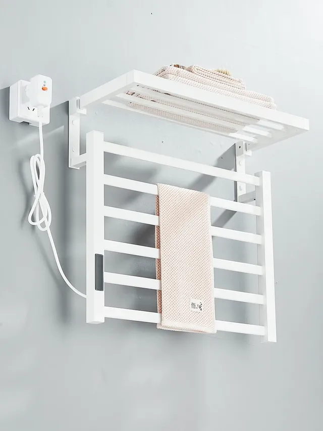 Sèche serviette chauffant électrique mural thermolaqué… – vue 3