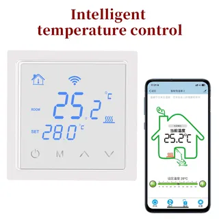 Thermostat mural connecté WiFi intelligent tactile écran LED grand…