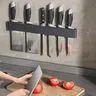 Barre porte couteaux magnétique murale gris mat… – vue 4