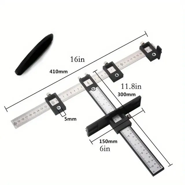 Guide perçage réglable menuiserie gabarit T aluminium… – vue 3