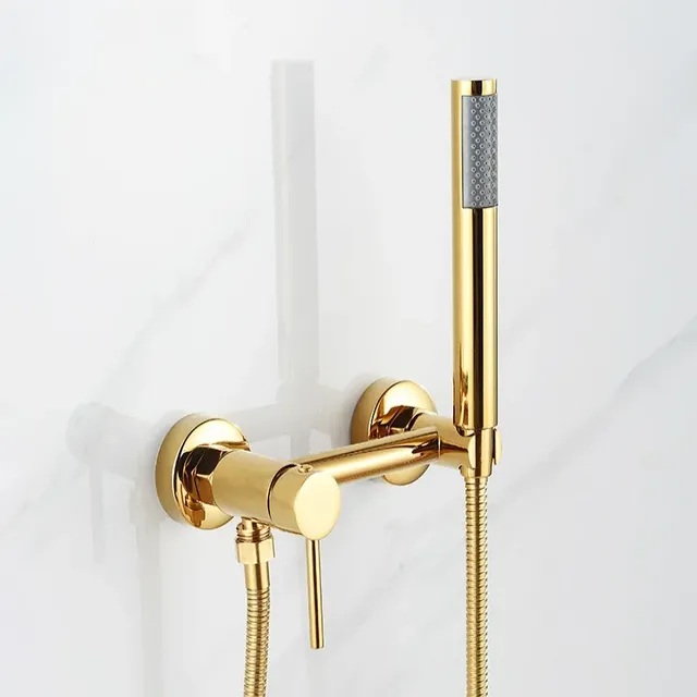 Robinet de douche de salle de bains en or Rose – vue 4