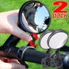 Miroir convexe grand Angle auxiliaire rotatif à 360 degrés, miroir de guidon de vélo, supports de guidon de moto universels, réflecteurs