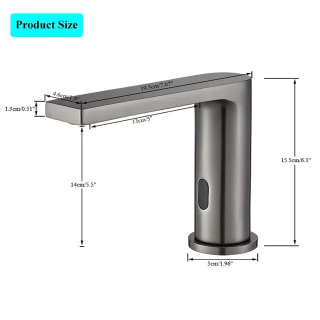 Robinet de centre commercial d'eau chaude et froide – vue 2