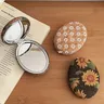 Miroir poche ovale compact coque liège imprimé vintage… – vue 4