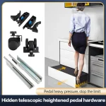 Tapis de cuisine rehaussant le Rail coulissant, matériel télescopique, accessoires de quincaillerie de Table, lavabo domestique, coussinet de pied étendu