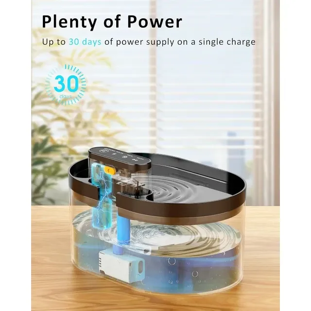 Fontaine eau chats chiens sans fil rechargeable batterie… – vue 2