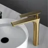 Robinet de salle de bains en laiton doré brossé – vue 4