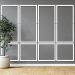 Kit de moulage mural à décoller et à coller, panneaux de décoration murale prédécoupés pour moulures d&rsquo;accent de murs, panneau à décoller et à coller, 4 ensembles