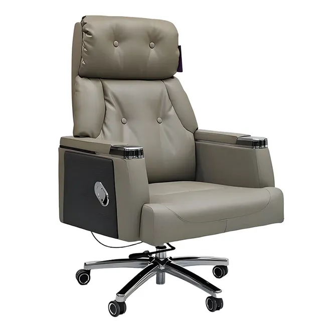 Cuir moderne confortable siège ordinateur luxe bureau… – vue 5
