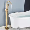 Robinet de baignoire monté au sol en laiton Antique – vue 2