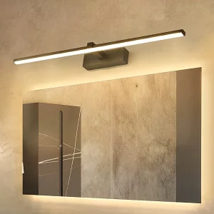 Applique murale LED moderne matériel de salle de bains applique trois couleurs lumières en aluminium LED salle de bain bain miroir ligne lampe maquillage lumière