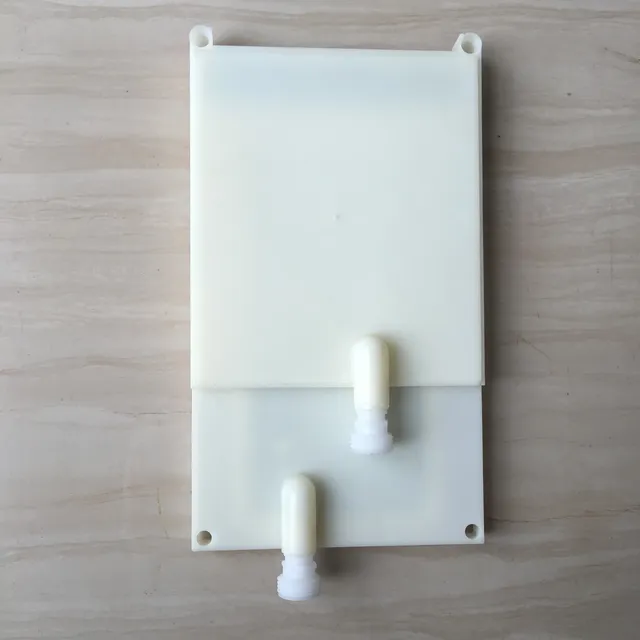 Pommeau douche rectangulaire plastique ivoire mat pluie… – vue 3
