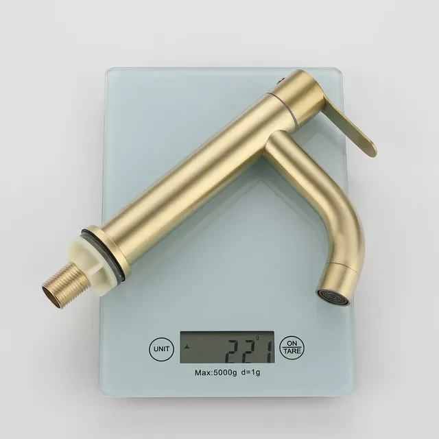 Robinet de lavabo en or brossé – vue 7