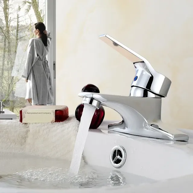 Mitigeur Lavabo Monocommande Posé Chromé Miroir Levier… – vue 5
