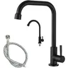 Robinet de cuisine en acier inoxydable noir…