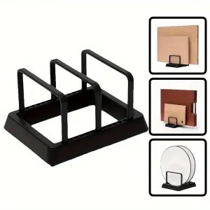Organisateur de cuisine, support de casserole, porte-assiette en acier inoxydable, étagère de cuisine, plateau de vaisselle, support de rangement, accessoires de cuisine