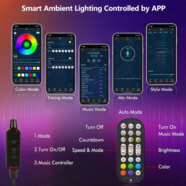 Barres lumineuses LED intelligentes RGB – vue 4
