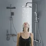 Système de douche en laiton chromé/gris – vue 2