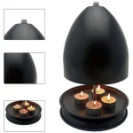 Chauffe-cheminées à bords lisses, chauffage à Double paroi, poêle à thé, radiateur à bougie conductrice thermique pour pièce confortable, chauffe-mains