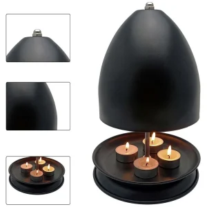 Chauffe-cheminées à bords lisses, chauffage à Double paroi, poêle à thé, radiateur à bougie conductrice thermique pour pièce confortable, chauffe-mains Chauffe-cheminées à bords lisses, chauffage à Double paroi, poêle à thé, radiateur à bougie conductrice thermique pour pièce confortable, chauffe-mains