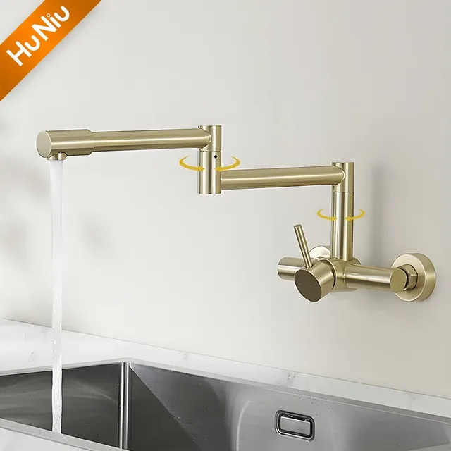 HuNiu robinet de cuisine pliant en acier inoxydable 304 – vue 2