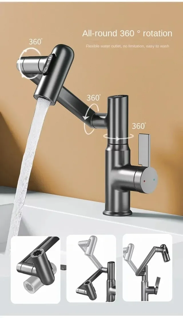 Robinet de lavabo de salle de bains à affichage… – vue 5