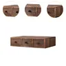 Organisateur bureau tiroir bois rustique massif compact… – vue 5