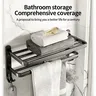 Porte-serviettes mural pliable noir pour salle de bain – vue 5