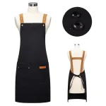 Tabliers de Chef avec grandes poches, résistant à l&rsquo;eau, pour l&rsquo;extérieur, pique-nique, barbecue, Camping, cuisine, nettoyage familial, tablier réglable