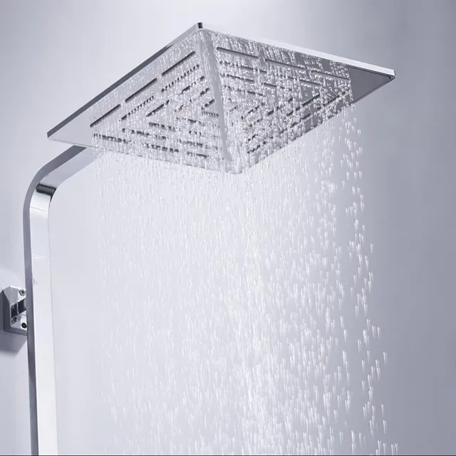Pommeau de douche pluie carré en acier inoxydable – vue 3