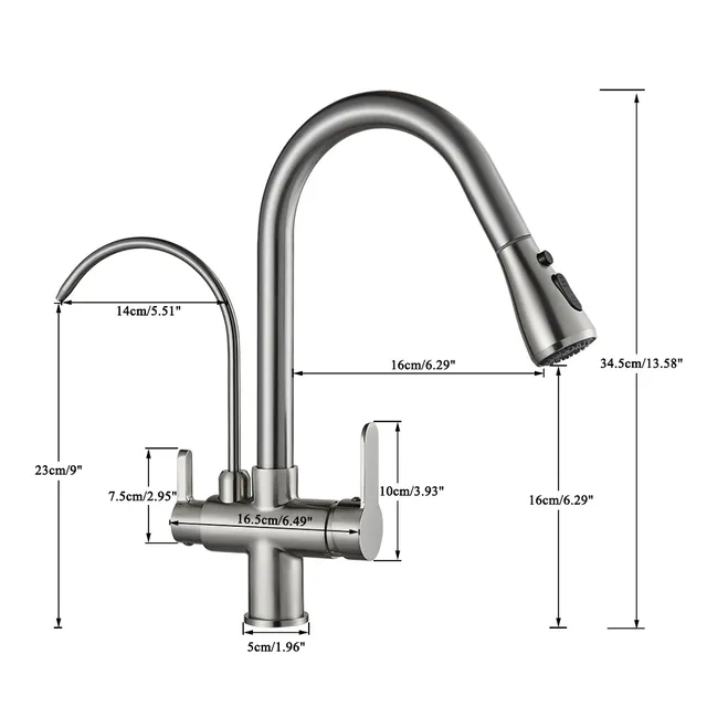 Senlesen robinet de cuisine doré pour eau purifiée – vue 2